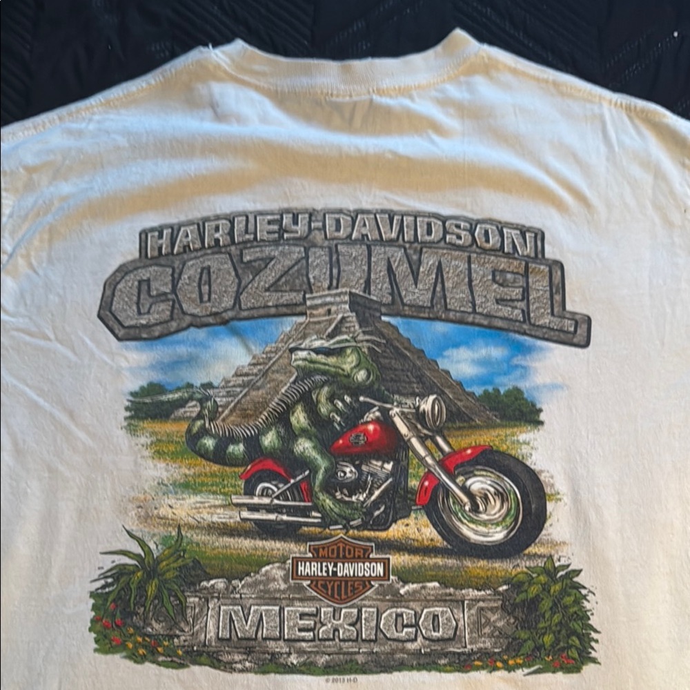 Harley-Davidson Cozumel Graphic Tee - White and Red